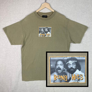 Vintage Serial Killer Mens Cheech and Chong Bong Hits Tshirt XL Rare‎ 90s Y2K